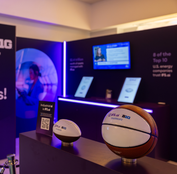 Shot of the 'Brand Your Balls' section of the international IFS exhibition stands that DRPG created.