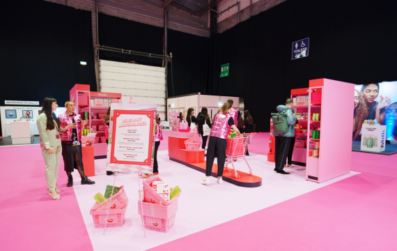 Shot of the expo area at Boots All Together Beautiful Live