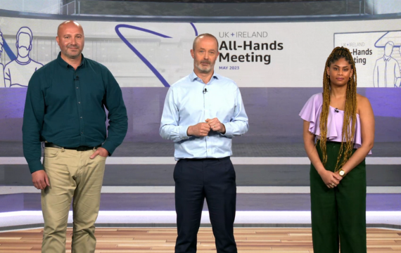 Shot from Amazon All Hands virtual event