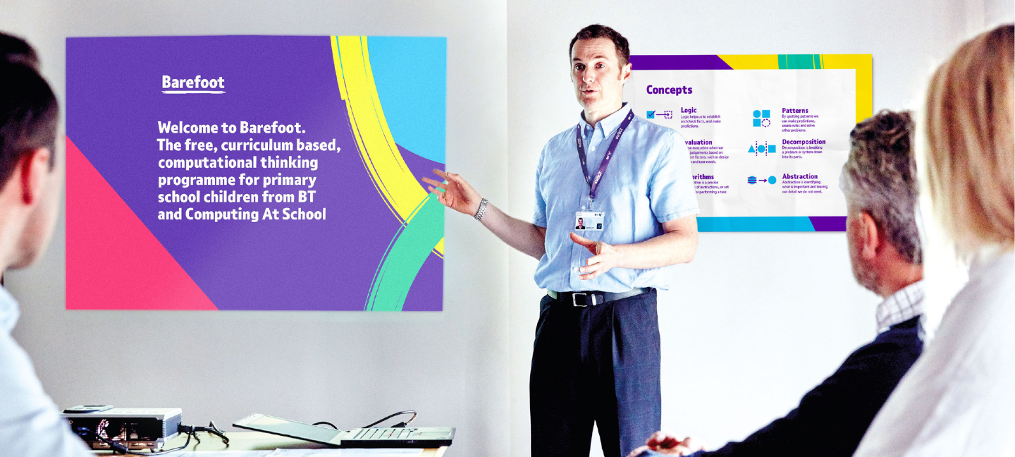 Image of someone teaching BT Barefoot.