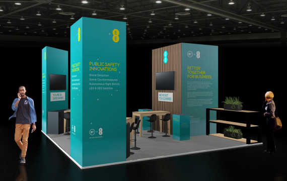 Render of the EE exhibition stand