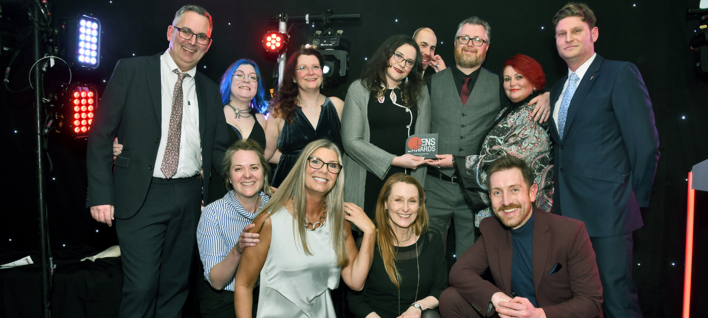 Group shot of HS2 and DRPG at the Communicate Lens Awards