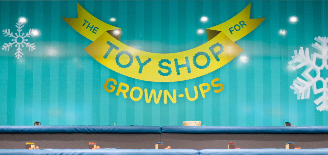 Signage for EE's The Toy Shop for Grown-Ups