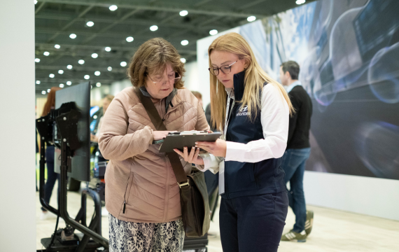 Shot of the digital app DRPG produced for the Hyundai Everything Electric exhibition stand