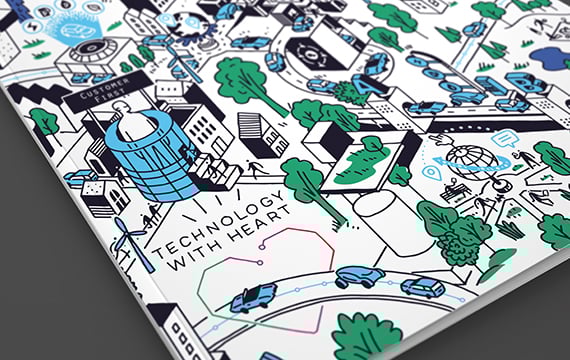 Zoomed in shot of front cover of JLR's TeamTalk magazine