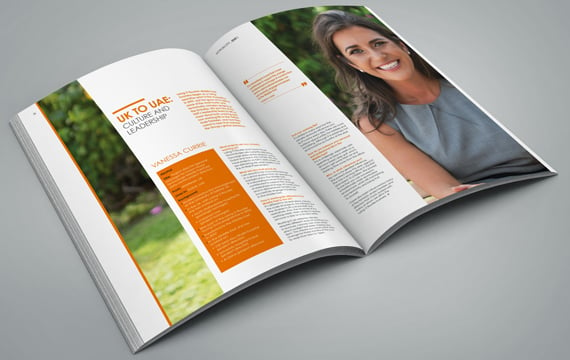 Image of a spread of the Infoworks magazine