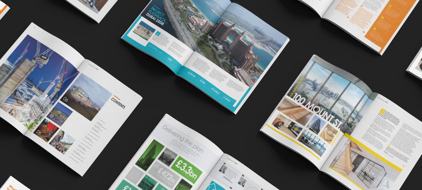 Image of a spread of the Infoworks magazine