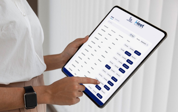 Picture of someone using the digital platform on an iPad