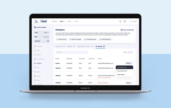 Mock up of digital platform