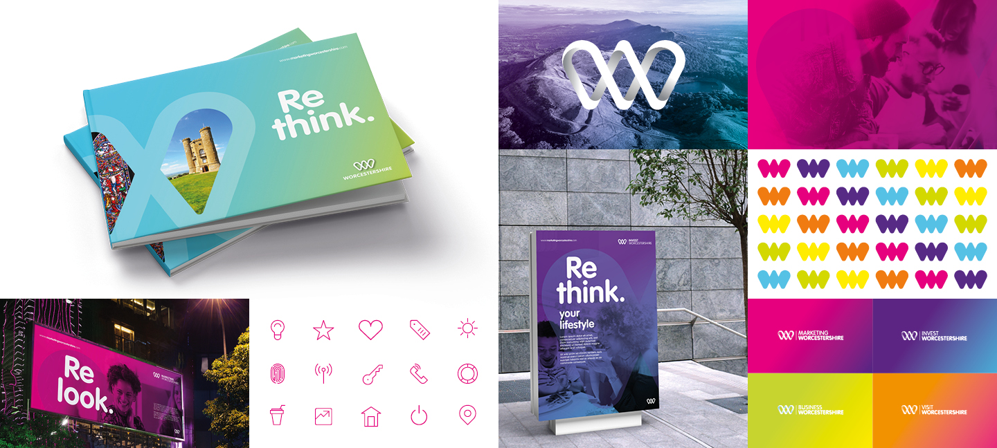 Images of One Worcestershire rebrand