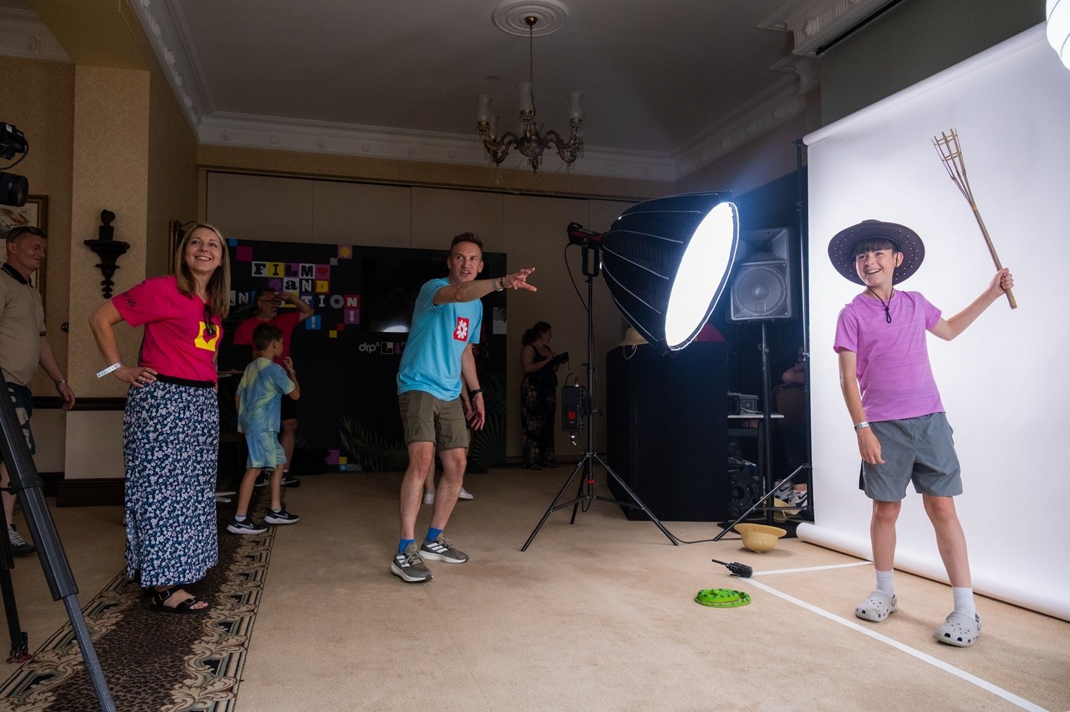 DRPG 45th - Children taking part in filming activity