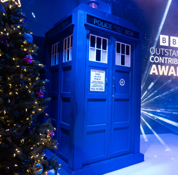 A shot of the Tardis as part of the BBC Outstanding Contribution Awards.
