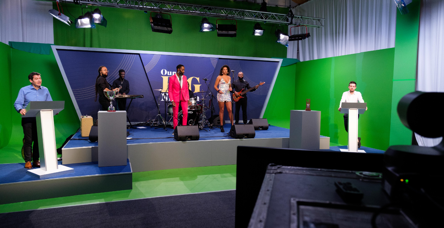 A BTS shot of the Nationwide Our Big Night In Awards.
